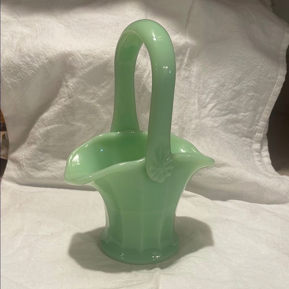 Elegant Green Glass Vase